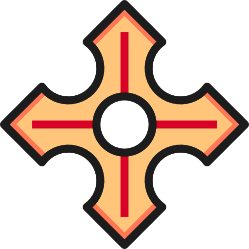 Shuriken Payungkead Lineal Color icon