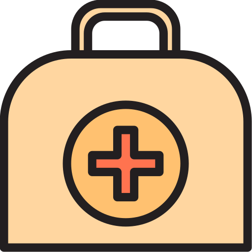 First aid bag Catkuro Lineal Color icon