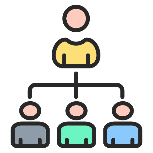estructura de organización Generic color lineal-color icono