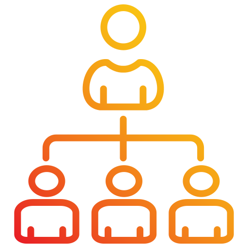 organisatiestructuur Generic gradient outline icoon