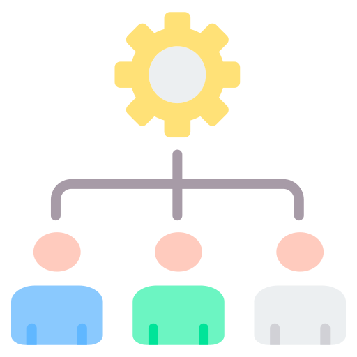 struktura organizacyjna Generic color fill ikona