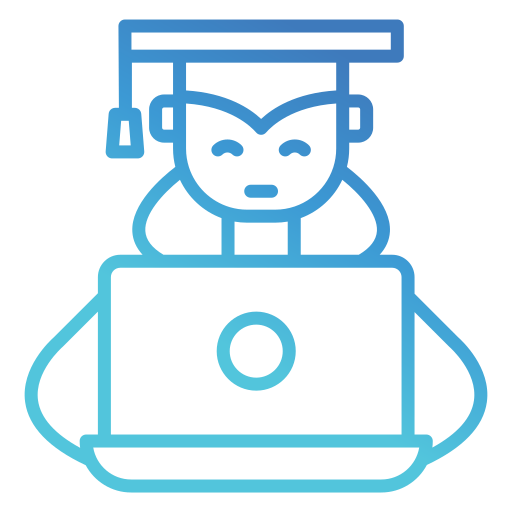 online onderwijs Generic gradient outline icoon