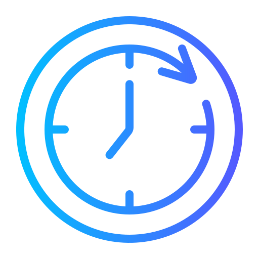 reloj Generic gradient outline icono
