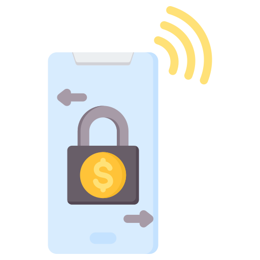 Secure mobile payment Generic color fill icon