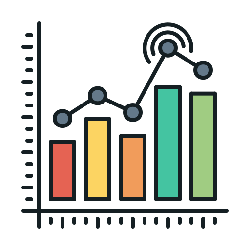 Graph Generic color lineal-color icon