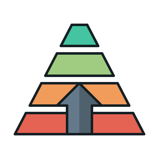 피라미드 차트 Generic color lineal-color icon