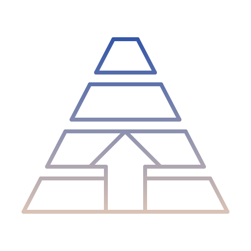 gráfico piramidal Generic gradient outline icono