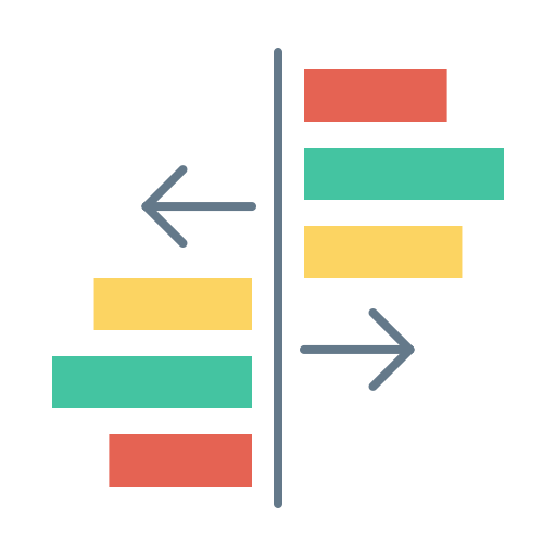 gráfico de barras Generic color fill icono