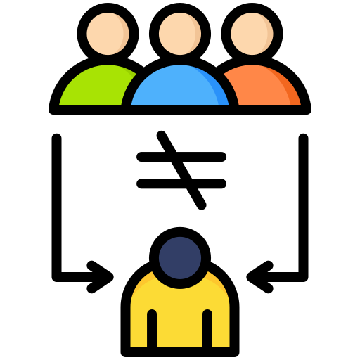 Discrimination Generic color lineal-color icon
