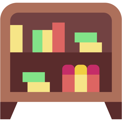 Bookshelf Generic color fill icon