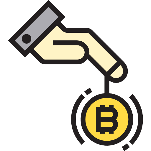 Bitcoin Payungkead Lineal Color icon