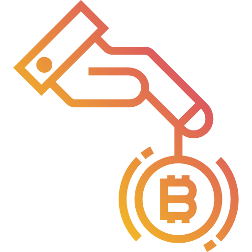 Bitcoin Payungkead Gradient icon