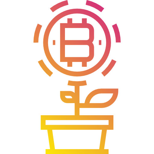 bitcoin Payungkead Gradient icoon