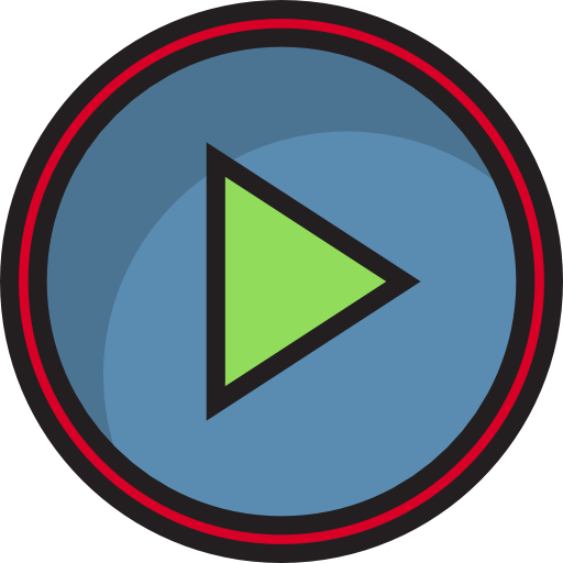 Play button Payungkead Lineal Color icon