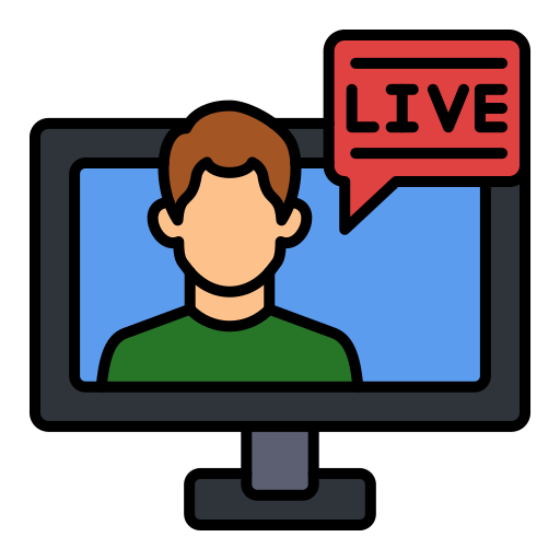 Live stream Generic color lineal-color icon