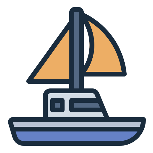 Sail boat Generic color lineal-color icon