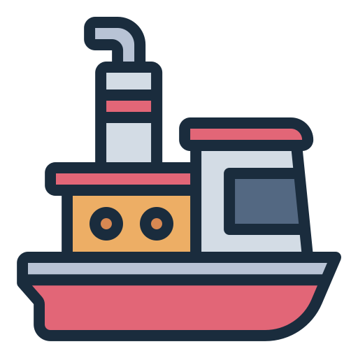 Tug boat Generic color lineal-color icon