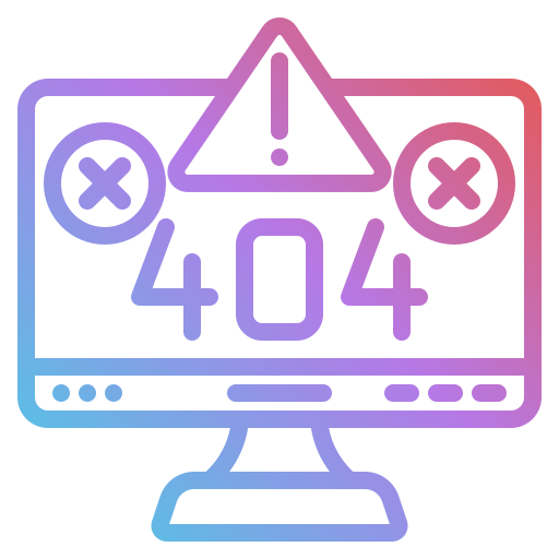 error 404 Generic gradient outline icono