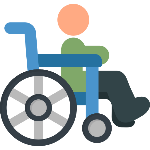 Инвалидная коляска Generic color fill иконка