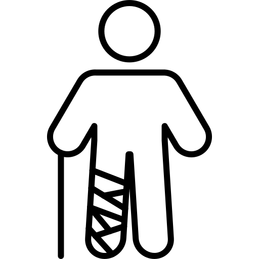 장애가 있는 Generic black outline icon