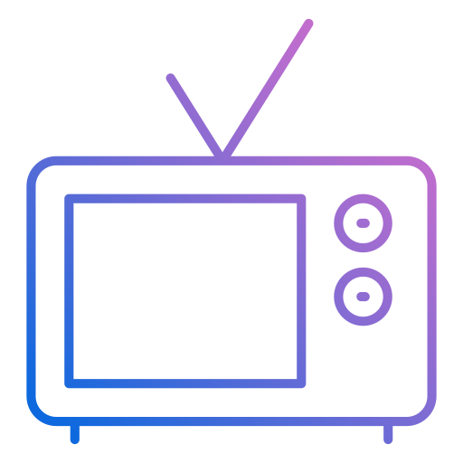 televisione Generic gradient outline icona