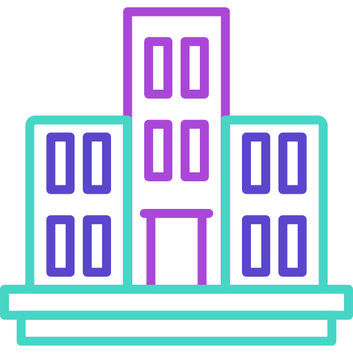 edificio per uffici Generic color outline icona