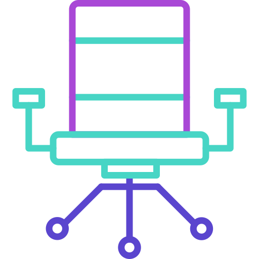 chaise de bureau Generic color outline Icône