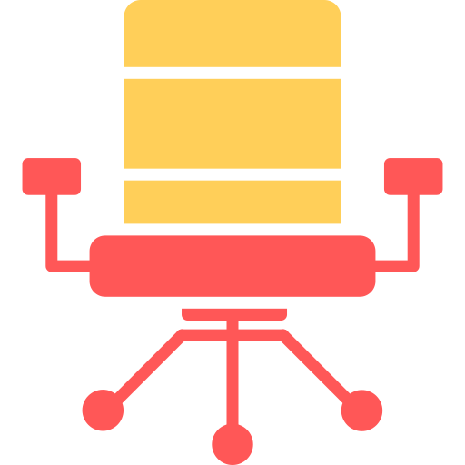 silla de oficina Generic color fill icono