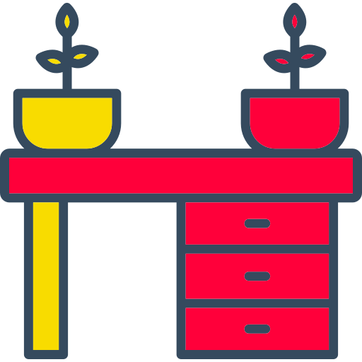 escritorio de oficina Generic color lineal-color icono