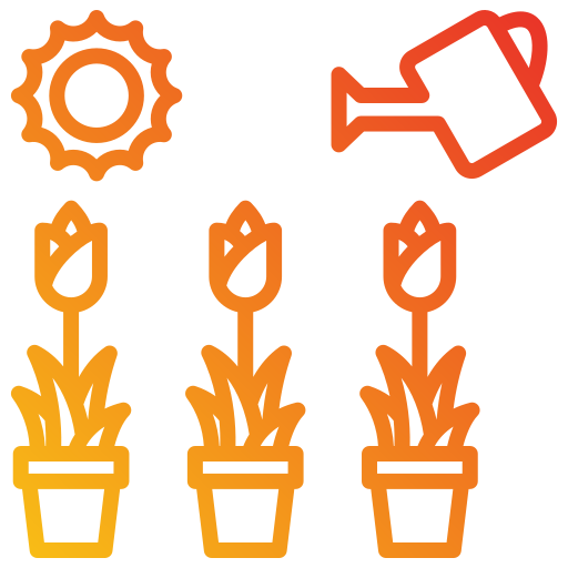 Watering plants Generic gradient outline icon