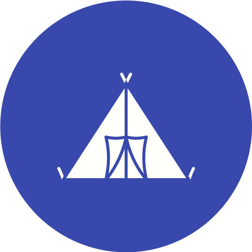 tenda da campeggio Generic color fill icona