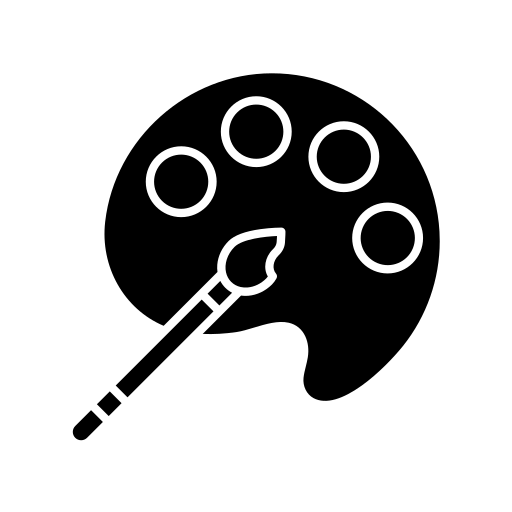 페인트 팔레트 Generic black fill icon