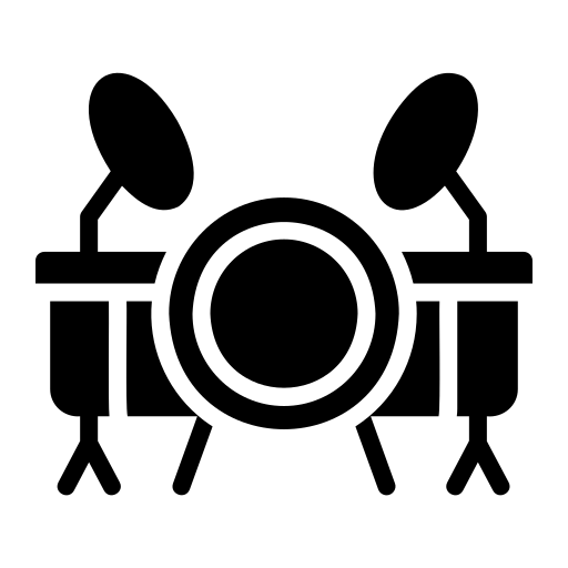 드럼 세트 Generic black fill icon