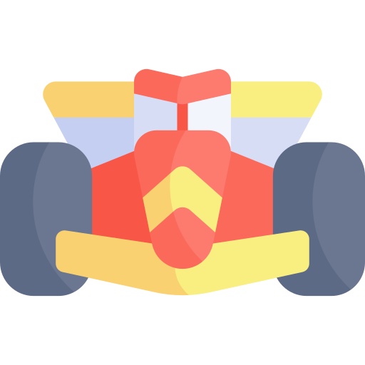 Motor sport Kawaii Flat icon
