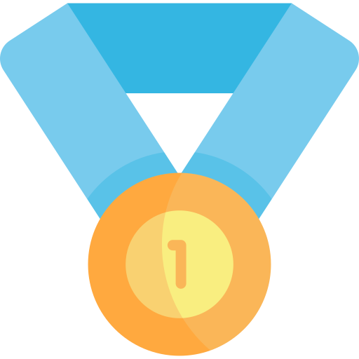 medalla Kawaii Flat icono