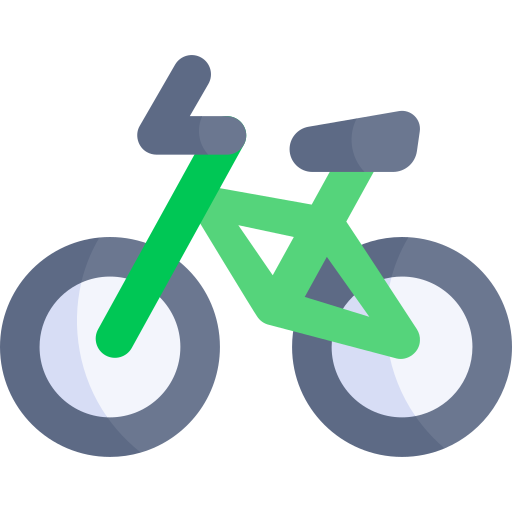Езда на велосипеде Kawaii Flat иконка