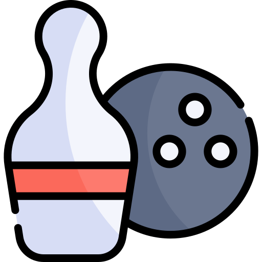 bowling Kawaii Lineal color icona