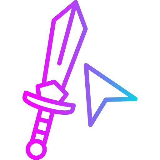 zwaard Generic gradient outline icoon