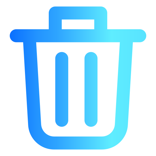 cestino dei rifiuti Generic gradient outline icona