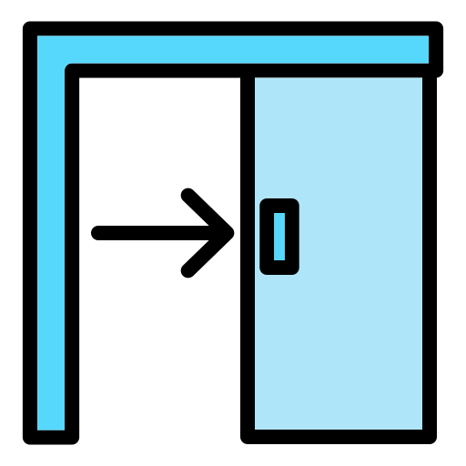 drzwi przesuwne Generic color lineal-color ikona