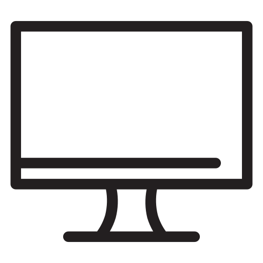 komputer kreev Studio Thin outline ikona