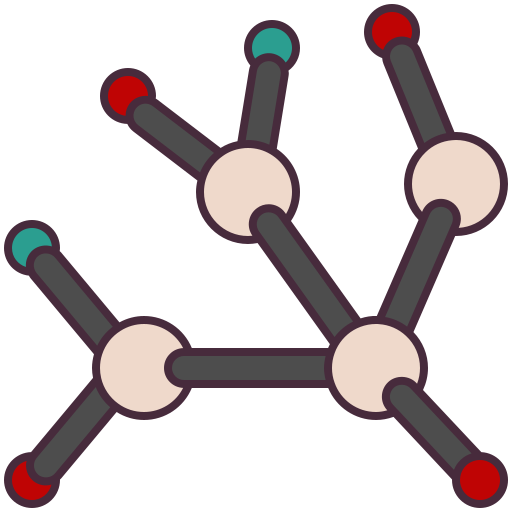 Molecule Generic color lineal-color icon