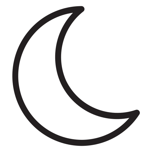 księżyc kreev Studio Thin outline ikona