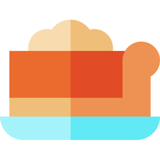 pastel de calabaza Basic Straight Flat icono