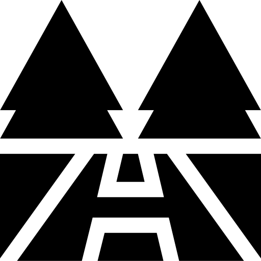 route Basic Straight Filled Icône