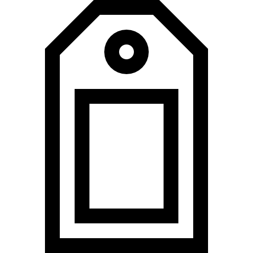 etykietka Basic Straight Lineal ikona