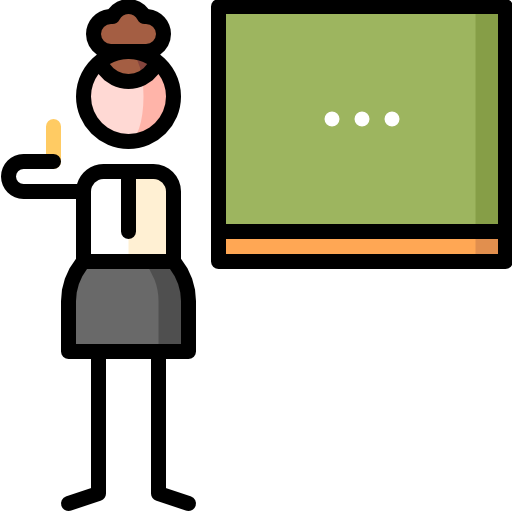 Teacher Puppet Characters Lineal Color icon