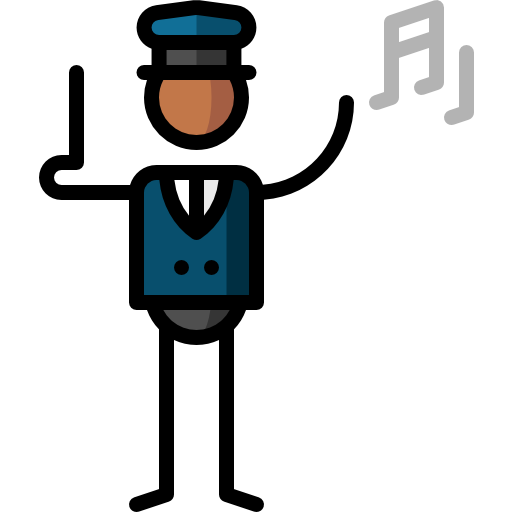 Band director Puppet Characters Lineal Color icon