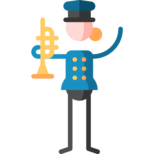 Trumpeter Puppet Characters Flat icon