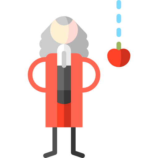 Isaac newton Puppet Characters Flat icon